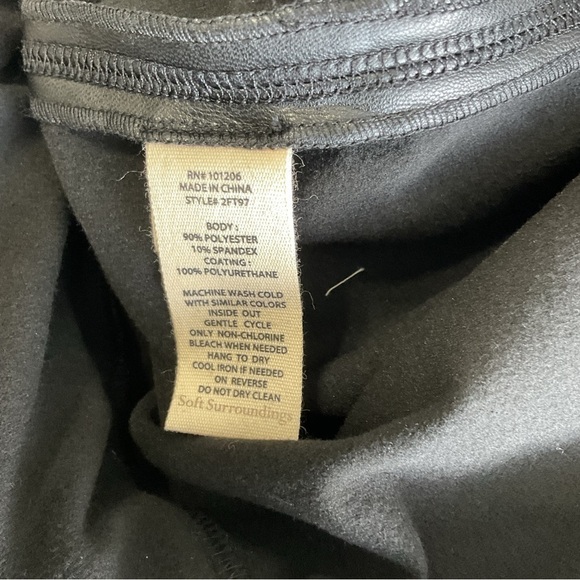 Soft surroundings Faux Leather Leggings blank Medium new with tags B63 - Picture 8 of 11